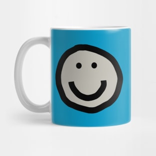 Minimal Happy Smiley Face Lead Crystal Mug